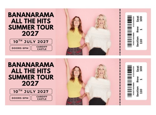 Bananarama all the hits - the, tour